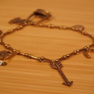 Ralph Lauren 5 Charm Bracelet Gold OS Brand New
